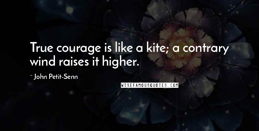 John Petit-Senn quotes: True courage is like a kite; a contrary wind raises it higher.