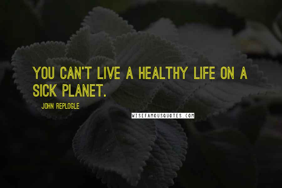 John Replogle quotes: You can't live a healthy life on a sick planet.
