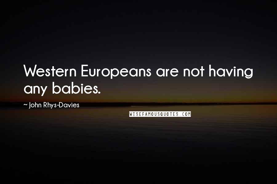 John Rhys-Davies quotes: Western Europeans are not having any babies.