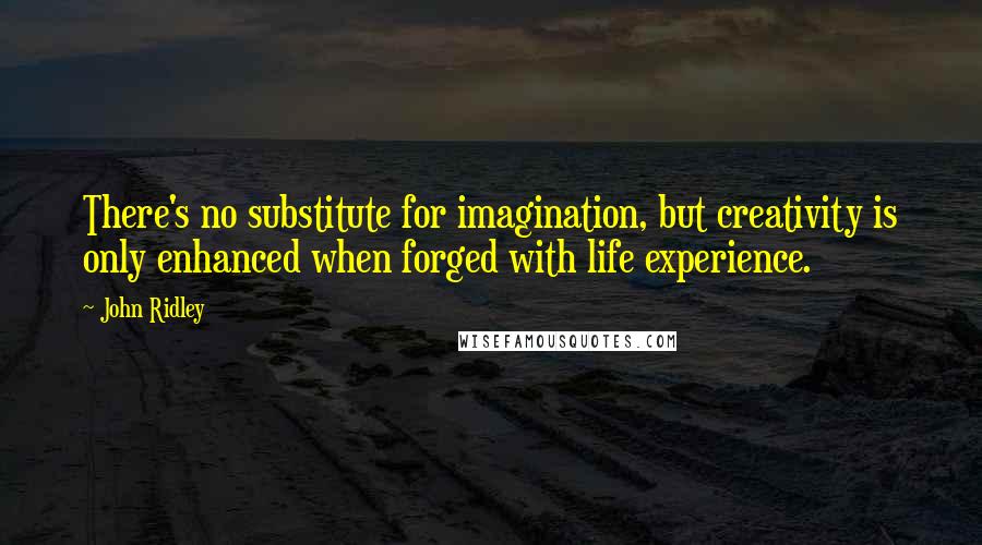 John Ridley quotes: There's no substitute for imagination, but creativity is only enhanced when forged with life experience.