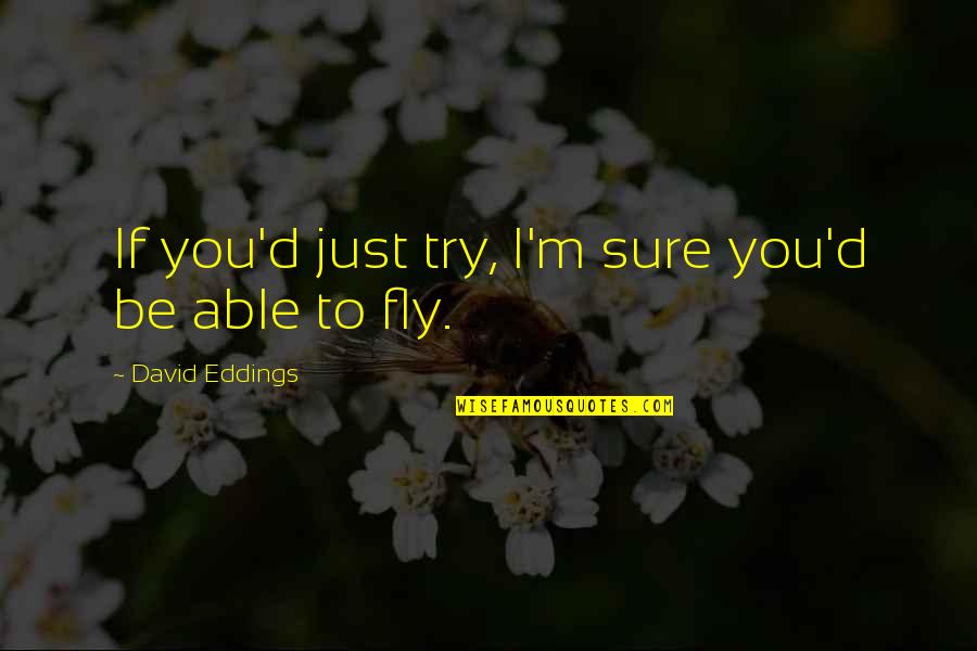 John Rockefeller Quote Quotes By David Eddings: If you'd just try, I'm sure you'd be John Rockefeller Quote Quotes By David Eddings: If you'd just try, I'm sure you'd be
