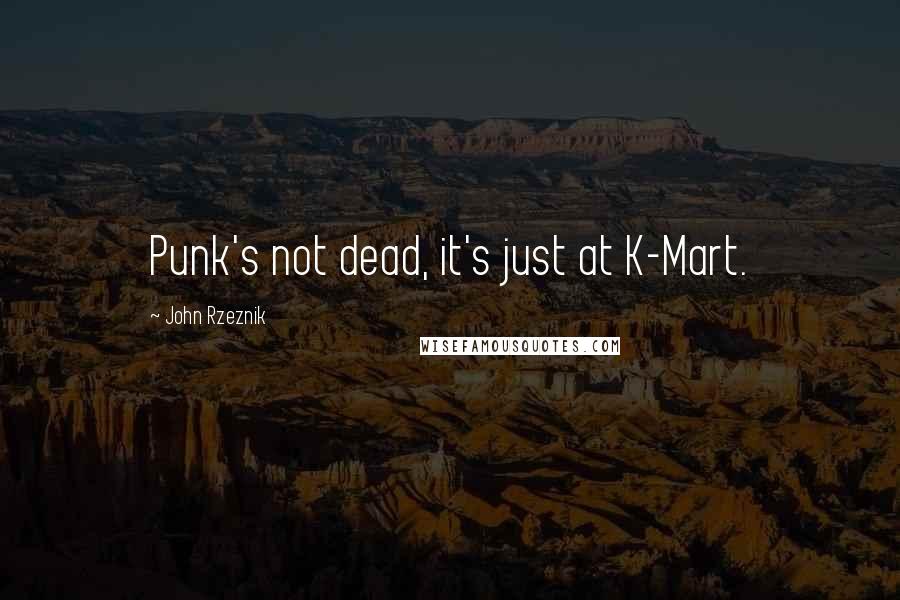 John Rzeznik quotes: Punk's not dead, it's just at K-Mart.