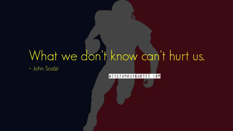 John Scalzi quotes: What we don't know can't hurt us.