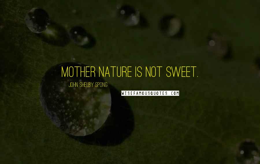 John Shelby Spong quotes: Mother Nature is not sweet.