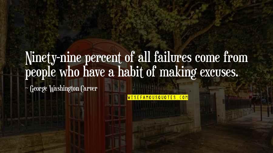 John Singleton Copley Quotes By George Washington Carver: Ninety-nine percent of all failures come from people