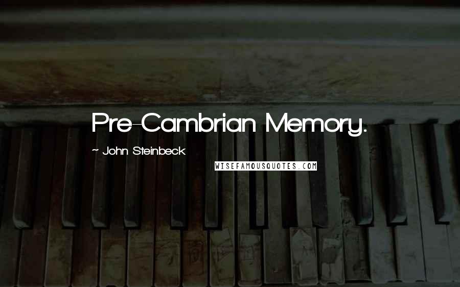John Steinbeck quotes: Pre-Cambrian Memory.