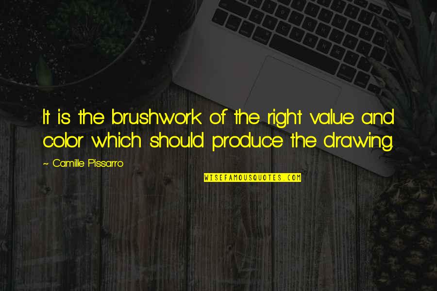 John Tagg Quotes By Camille Pissarro: It is the brushwork of the right value John Tagg Quotes By Camille Pissarro: It is the brushwork of the right value