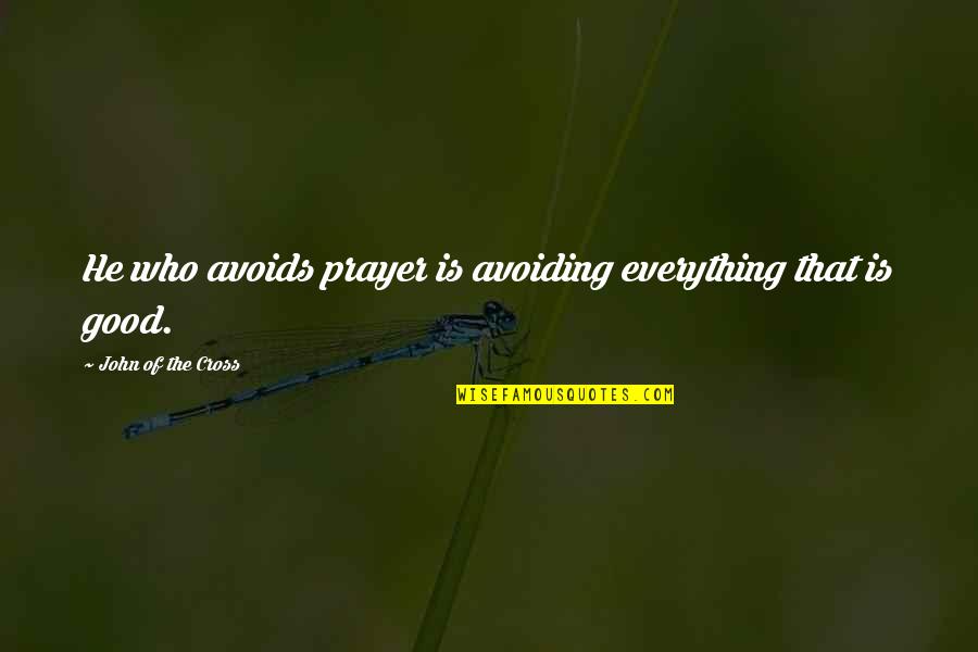 John The Cross Quotes By John Of The Cross: He who avoids prayer is avoiding everything that John The Cross Quotes By John Of The Cross: He who avoids prayer is avoiding everything that