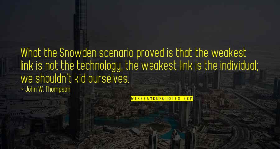 John Thompson Quotes By John W. Thompson: What the Snowden scenario proved is that the John Thompson Quotes By John W. Thompson: What the Snowden scenario proved is that the
