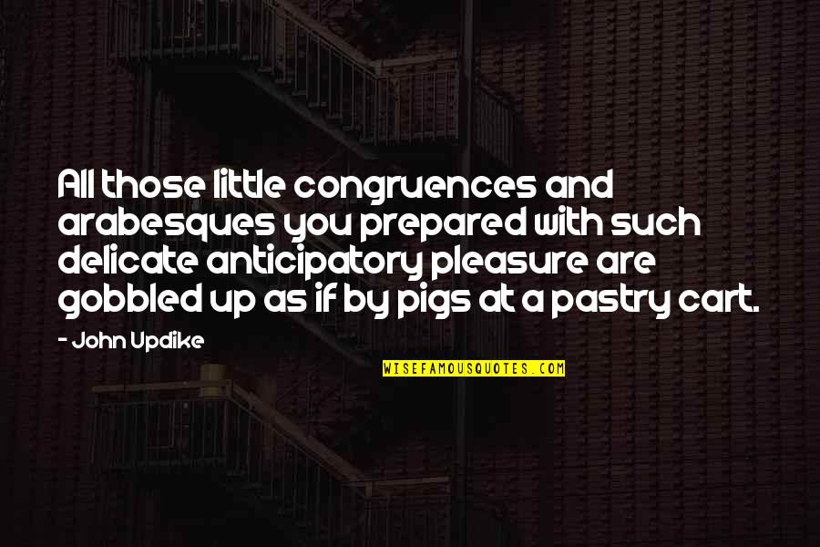 John Updike Quotes By John Updike: All those little congruences and arabesques you prepared