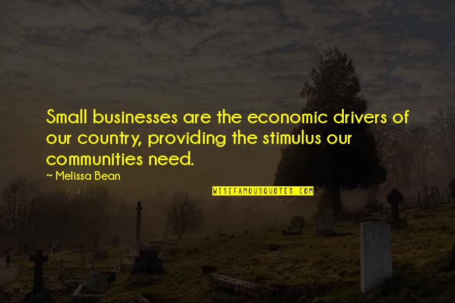 John Watson Reichenbach Quotes By Melissa Bean: Small businesses are the economic drivers of our