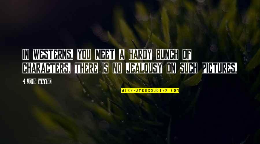 John Wayne Quotes By John Wayne: In westerns, you meet a hardy bunch of John Wayne Quotes By John Wayne: In westerns, you meet a hardy bunch of