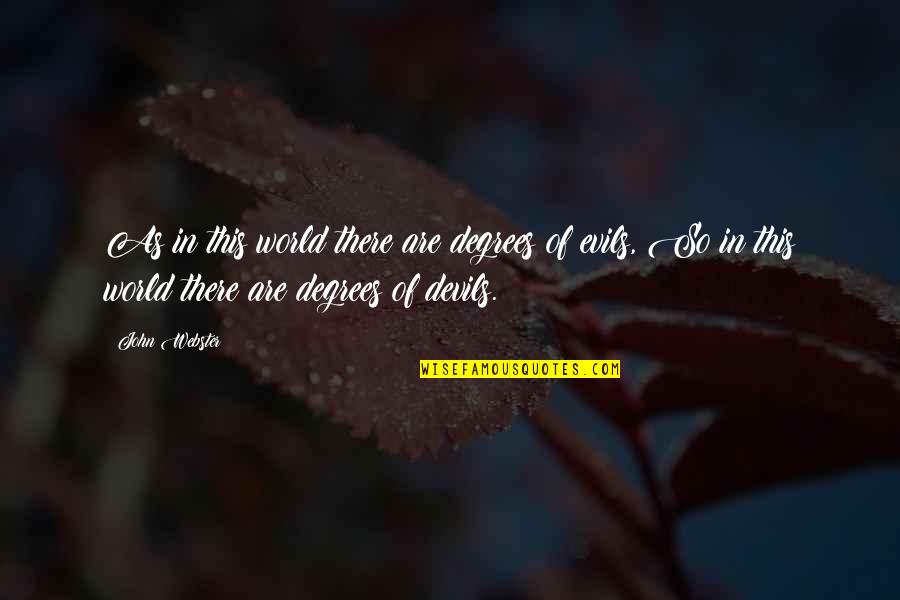John Webster Quotes By John Webster: As in this world there are degrees of
