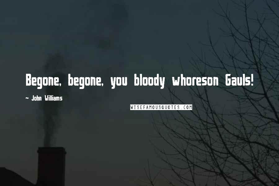 John Williams quotes: Begone, begone, you bloody whoreson Gauls!