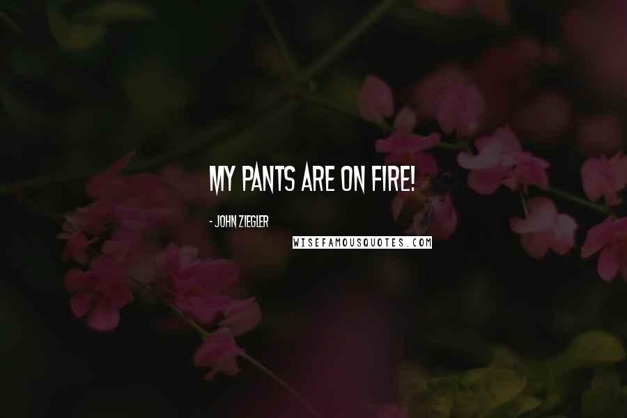 John Ziegler quotes: My pants are on fire!