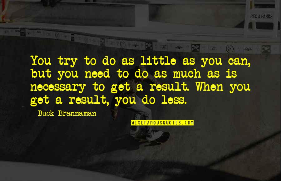 Johnnie Marcone Quotes By Buck Brannaman: You try to do as little as you