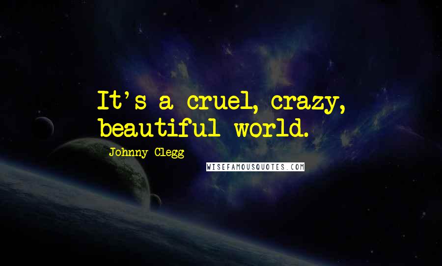Johnny Clegg quotes: It's a cruel, crazy, beautiful world.