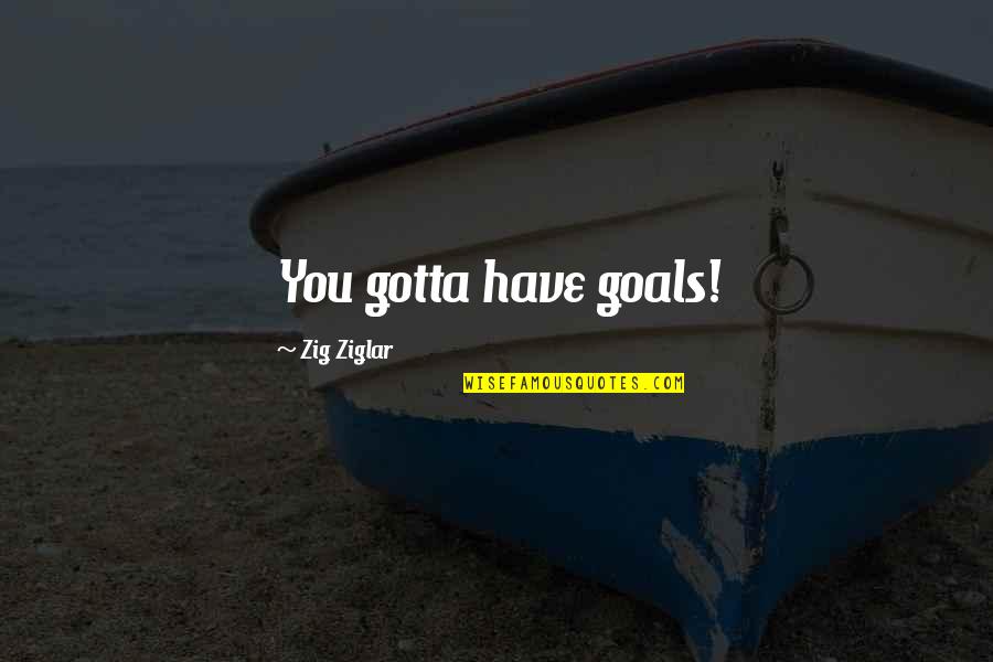 Johnny Rotten Quotes By Zig Ziglar: You gotta have goals!
