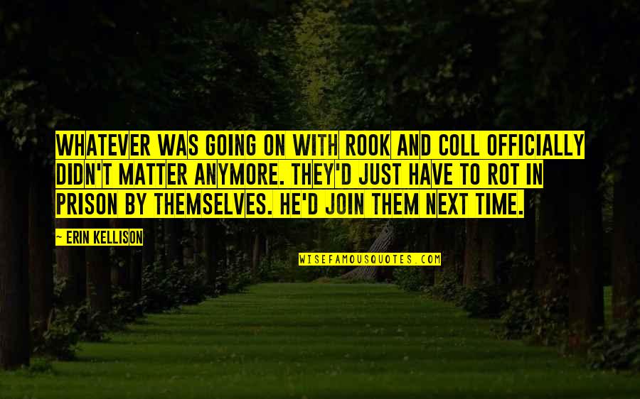 Join'd Quotes By Erin Kellison: Whatever was going on with Rook and Coll Join'd Quotes By Erin Kellison: Whatever was going on with Rook and Coll