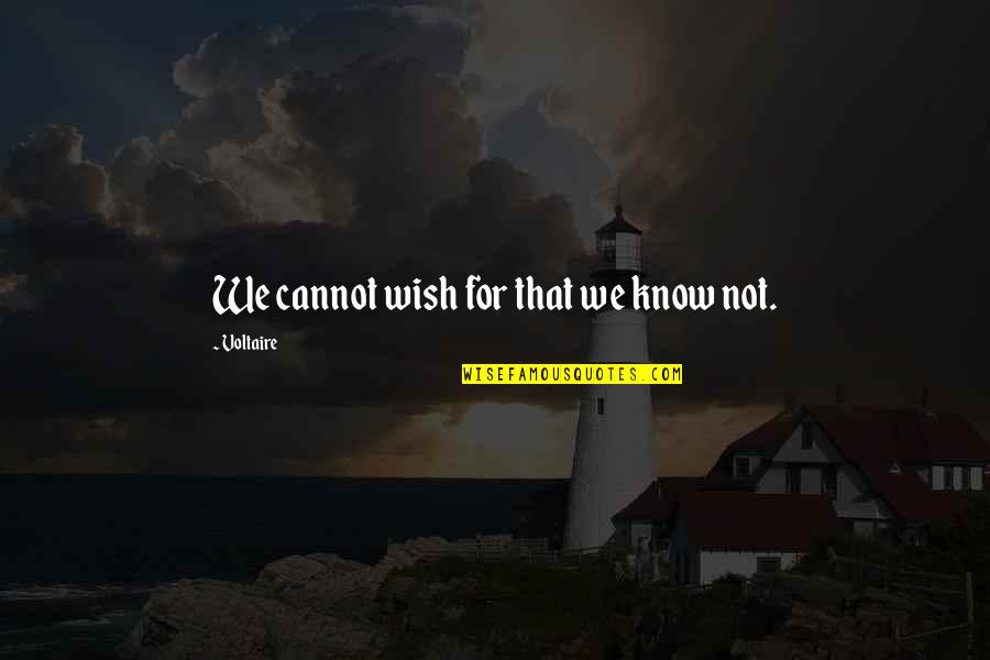 Joita Beachcomber Quotes By Voltaire: We cannot wish for that we know not. Joita Beachcomber Quotes By Voltaire: We cannot wish for that we know not.