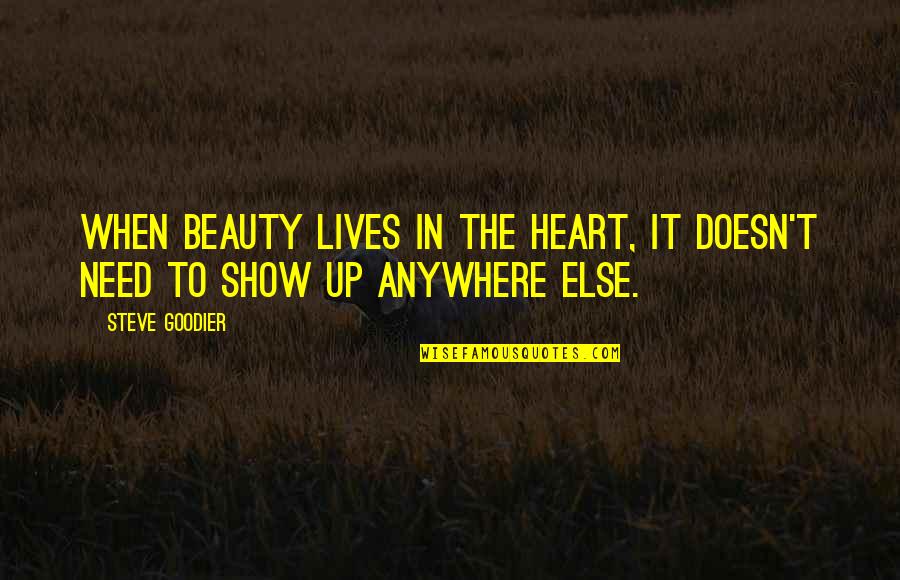 Jojo Duwang Quotes By Steve Goodier: When beauty lives in the heart, it doesn't