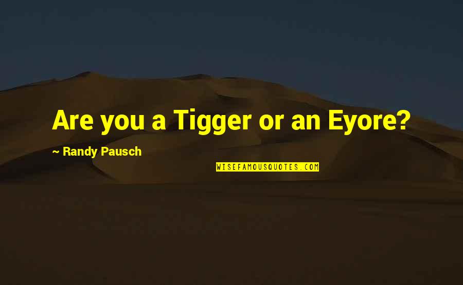 Joleigh Mccammon Quotes By Randy Pausch: Are you a Tigger or an Eyore?