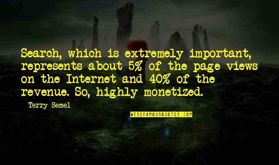 Jolessa Different Quotes By Terry Semel: Search, which is extremely important, represents about 5% Jolessa Different Quotes By Terry Semel: Search, which is extremely important, represents about 5%