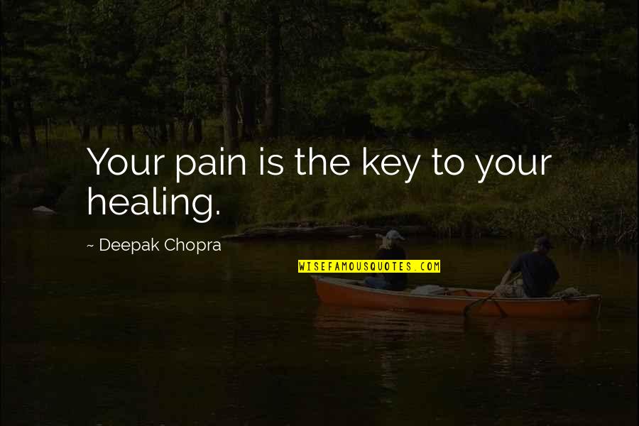 Jolita Brazzano Quotes By Deepak Chopra: Your pain is the key to your healing.