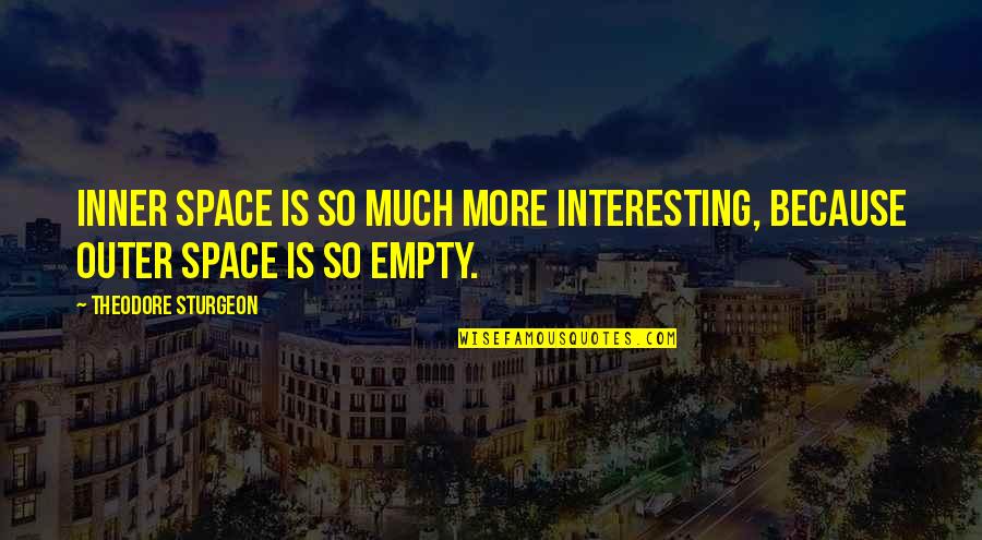 Jollily Quotes By Theodore Sturgeon: Inner space is so much more interesting, because Jollily Quotes By Theodore Sturgeon: Inner space is so much more interesting, because