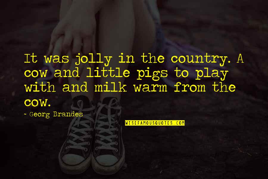 Jolly Quotes By Georg Brandes: It was jolly in the country. A cow
