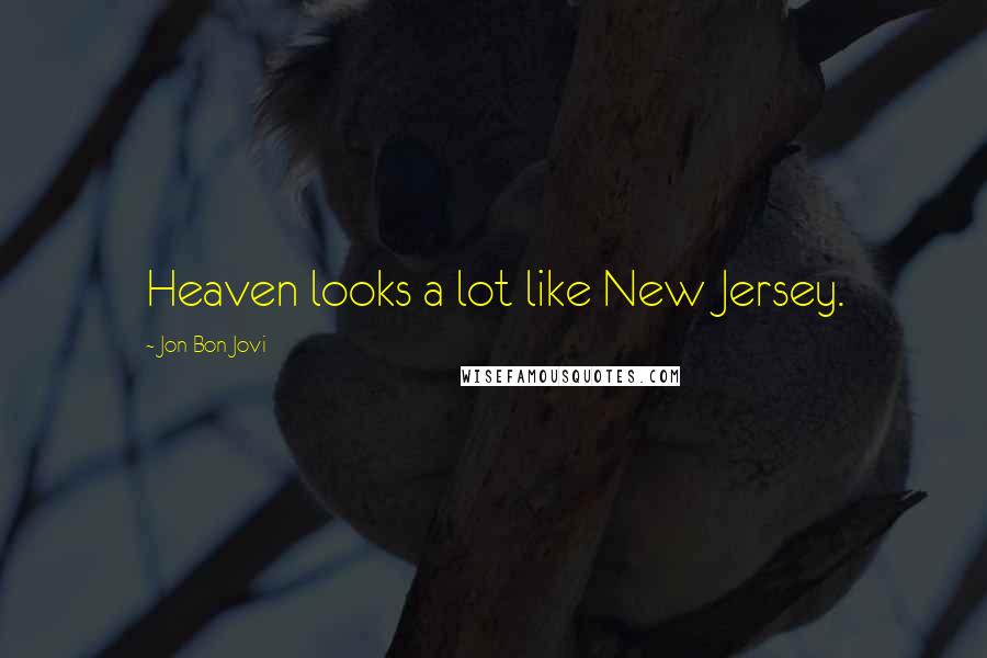 Jon Bon Jovi quotes: Heaven looks a lot like New Jersey.