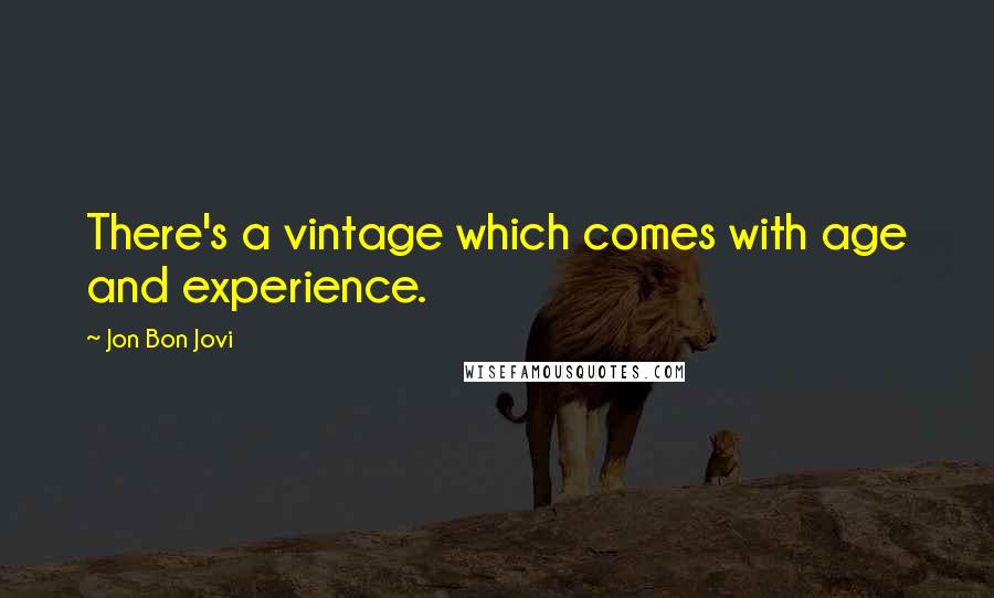 Jon Bon Jovi quotes: There's a vintage which comes with age and experience.