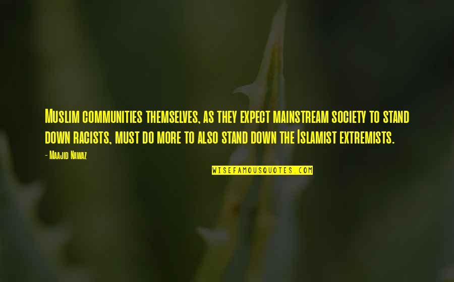 Jon Connor Quotes By Maajid Nawaz: Muslim communities themselves, as they expect mainstream society