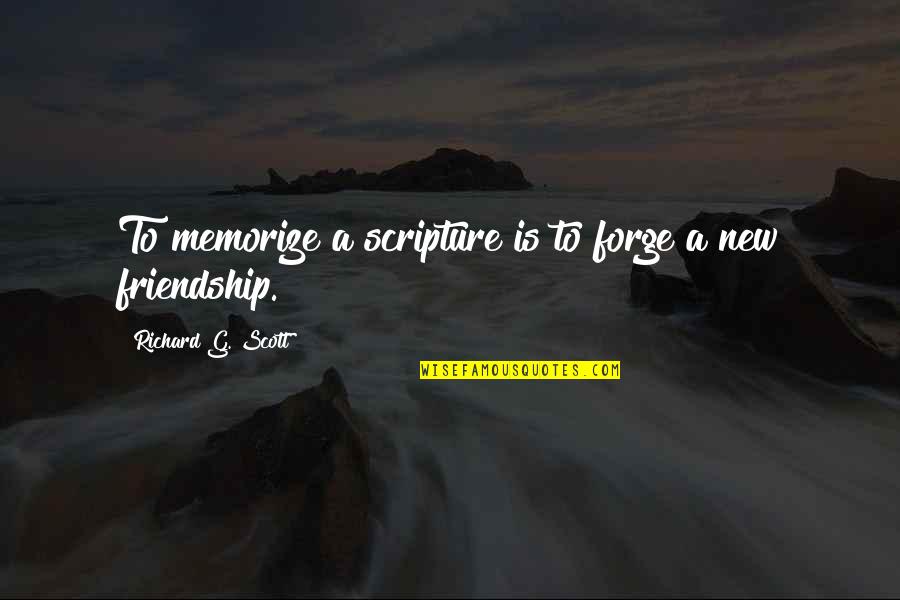 Jon Foreman Switchfoot Quotes By Richard G. Scott: To memorize a scripture is to forge a