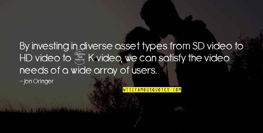 Jon Oringer Quotes By Jon Oringer: By investing in diverse asset types from SD
