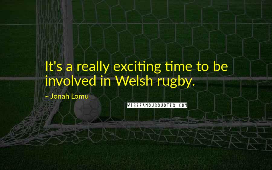 Jonah Lomu quotes: It's a really exciting time to be involved in Welsh rugby.