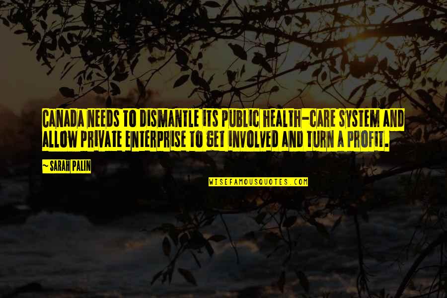 Jonalyn Flores Quotes By Sarah Palin: Canada needs to dismantle its public health-care system