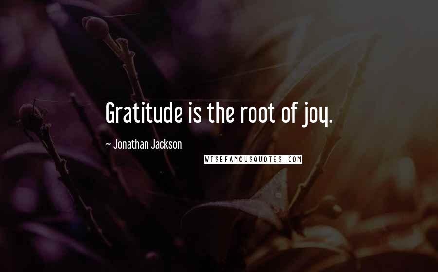 Jonathan Jackson quotes: Gratitude is the root of joy.