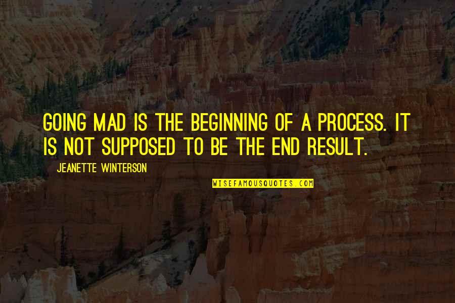 Jonathan Strange And Mr Norrell Quotes By Jeanette Winterson: Going mad is the beginning of a process. Jonathan Strange And Mr Norrell Quotes By Jeanette Winterson: Going mad is the beginning of a process.