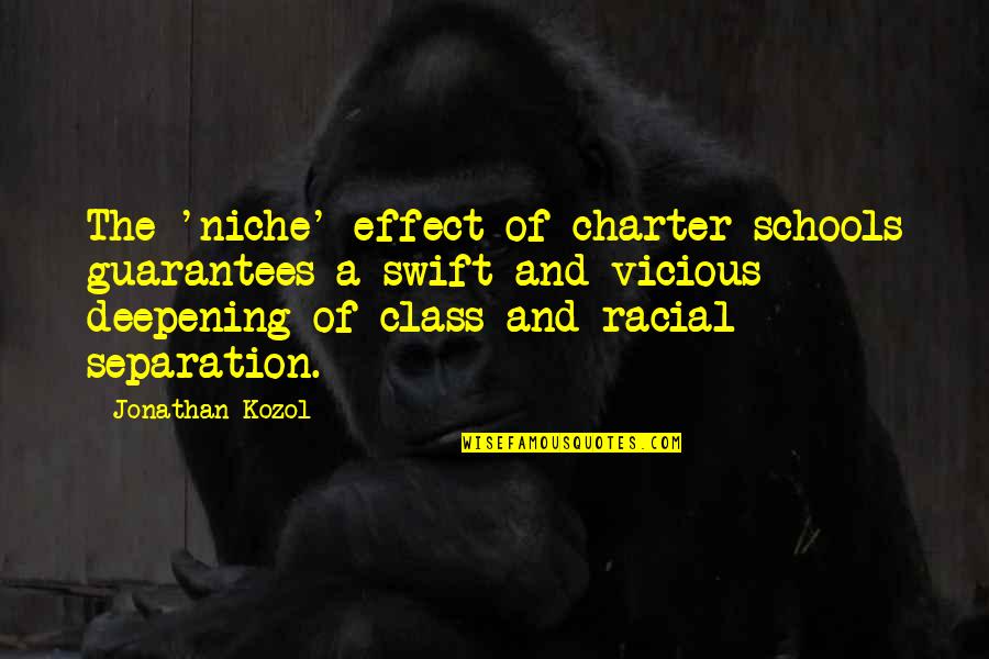 Jonathan Swift Quotes By Jonathan Kozol: The 'niche' effect of charter schools guarantees a