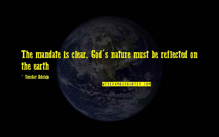 Joohyung Quotes By Sunday Adelaja: The mandate is clear, God's nature must be