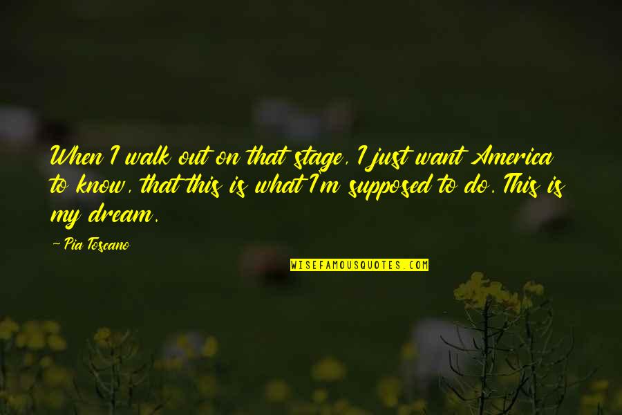 Jorge Cafrune Quotes By Pia Toscano: When I walk out on that stage, I Jorge Cafrune Quotes By Pia Toscano: When I walk out on that stage, I
