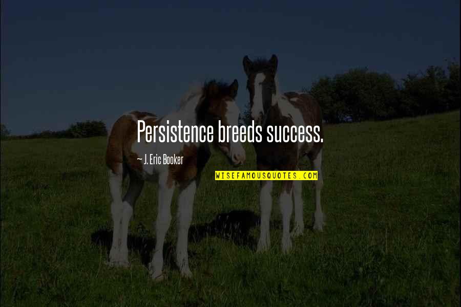 Jos Mart Quotes By J. Eric Booker: Persistence breeds success.