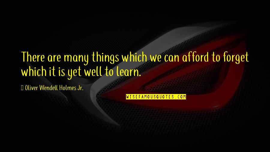 Josafat En Quotes By Oliver Wendell Holmes Jr.: There are many things which we can afford