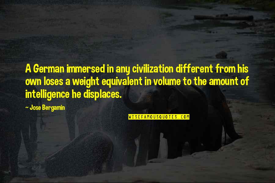 Jose Bergamin Quotes By Jose Bergamin: A German immersed in any civilization different from Jose Bergamin Quotes By Jose Bergamin: A German immersed in any civilization different from