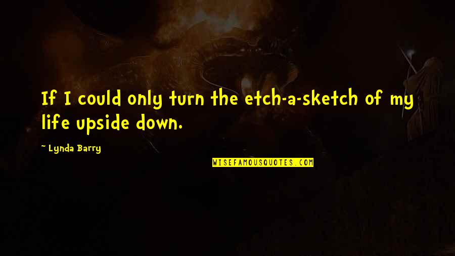 Jose Gonzalez Lyric Quotes By Lynda Barry: If I could only turn the etch-a-sketch of