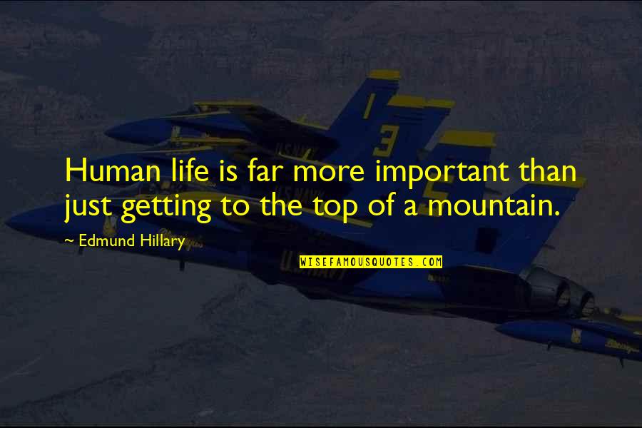 Jose Luis Reyes Quotes By Edmund Hillary: Human life is far more important than just