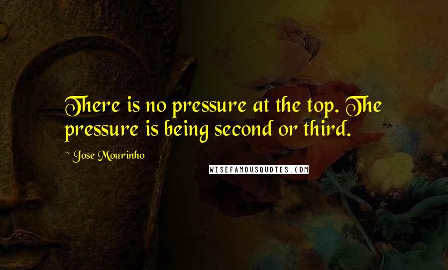 Jose Mourinho quotes: There is no pressure at the top. The pressure is being second or third.