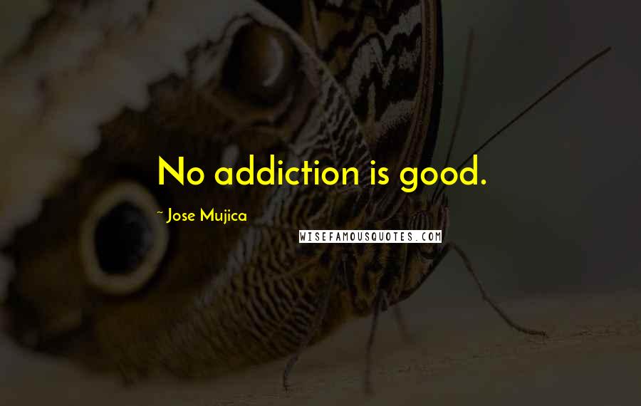 Jose Mujica quotes: No addiction is good.