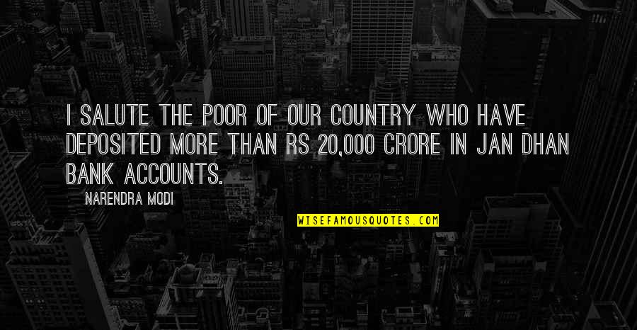 Jose Sanchez Del Rio Quotes By Narendra Modi: I salute the poor of our country who